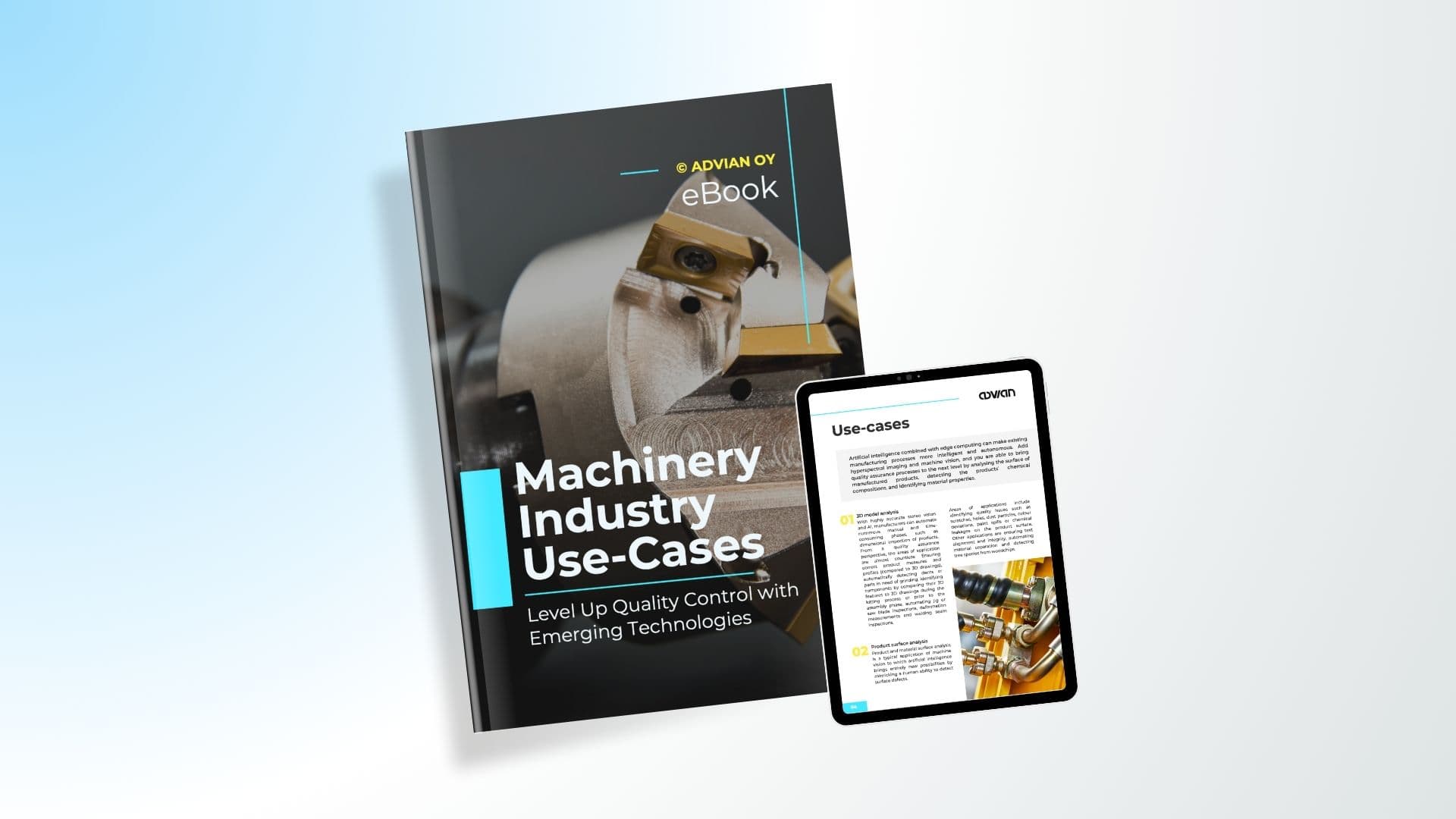 Machinery industry use-cases ebook mockup